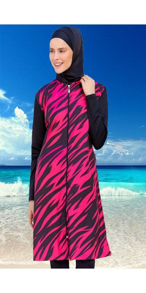 0314 Siyah Tam Kapalı Tesettür Mayo