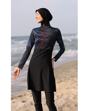 2155 Likralı Tesettür Mayo Takımı