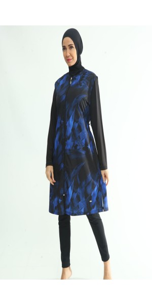 2262 Siyah Tam Kapalı Tesettür Mayo